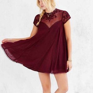 UO Kimchi Blue Lily Embellished Trapeze Dress